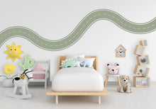 Load image into Gallery viewer, Road wind Wall Decal Highway Vinyl Sticker Track Route Wall Decor Kids Playroom Boys Room Wall Art Automotive Bedroom Mural Sticker 540RS