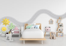 Load image into Gallery viewer, Road wind Wall Decal Highway Vinyl Sticker Track Route Wall Decor Kids Playroom Boys Room Wall Art Automotive Bedroom Mural Sticker 540RS