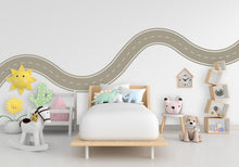 Load image into Gallery viewer, Road wind Wall Decal Highway Vinyl Sticker Track Route Wall Decor Kids Playroom Boys Room Wall Art Automotive Bedroom Mural Sticker 540RS