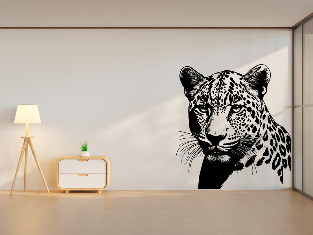 Leopard wall decals, Leopard Wall Sticker, Cheetah wall art, Animals wall vinyl Wild Cat Vinyl Sticker Decor Nursery Wild Pet Murals 542RS
