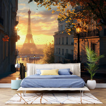 Load image into Gallery viewer, Paris Eiffel Tower Wallpaper, Paris Eiffel Tower Wallpaper, Paris Decal, Paris Sticker, Paris Wallpaper, Eiffel Tower Wallpaper Wall vn063