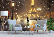Load image into Gallery viewer, Paris Eiffel Tower Wallpaper, Paris Eiffel Tower Wallpaper, Paris Decal, Paris Sticker, Paris Wallpaper, Eiffel Tower Wallpaper Wall vn066