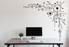 Load image into Gallery viewer, Circuit Board Wall Decal, Technology Vinyl Wall Art Decals, Company Name Decal, Office Decor, Business Wall Decal, Wall Art Office 545RS