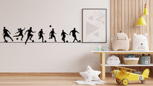 Load image into Gallery viewer, Soccer wall decor, Football Wall Decal Sport Vinyl, Soccer Players Football stickers, Kids Bedroom Sports Decor, Wall Stickers 523LU