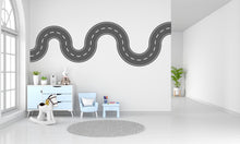 Load image into Gallery viewer, Road wind Wall Decal Highway Vinyl Sticker Track Route Wall Decor Kids Playroom Boys Room Wall Art Automotive Bedroom Mural Sticker 524LU