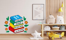 Load image into Gallery viewer, Library Floral Wall Art Decal, Library Wall Decal, Education Decals, Kids Room, Reading room, Nurseries, School, Kids Gifts, Dorm Room 525LU