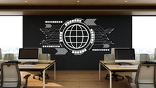 Load image into Gallery viewer, Circuit Board Wall Decal, Technology Vinyl Wall Art Decals, Company Name Decal, Office Decor, Business Wall Decal, Wall Art Office 547LU
