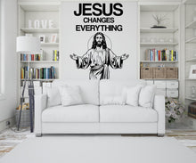 Load image into Gallery viewer, Jesus Changes Everything, Religious Wall Sign, Christian Wall Words, Church Sanctuary Wall Art, Church Wall Decor, Religious Wall Art 527LU