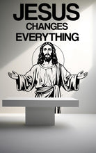 Load image into Gallery viewer, Jesus Changes Everything, Religious Wall Sign, Christian Wall Words, Church Sanctuary Wall Art, Church Wall Decor, Religious Wall Art 527LU