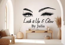 Load image into Gallery viewer, Brow Lashes Studio Eyelashes Wall Decal Beauty Salon Gifts Wall Decor Lashes Stickers SPA Women Make up Unique Gift 529RS
