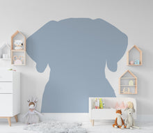 Load image into Gallery viewer, Large Dog Head Decal, Headboard Color Block, Boho Wall Decal, Bed Headboard Sticker, Headboard Wall Decal, Dog Kennel Decor Ideas Gift 531LU