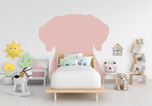 Load image into Gallery viewer, Large Dog Head Decal, Headboard Color Block, Boho Wall Decal, Bed Headboard Sticker, Headboard Wall Decal, Dog Kennel Decor Ideas Gift 531LU