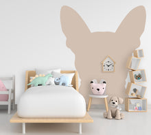 Load image into Gallery viewer, Large Dog Head Decal, Headboard Color Block, Boho Wall Decal, Bed Headboard Sticker, Headboard Wall Decal, Dog Kennel Decor Ideas Gift 532LU