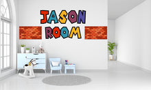 Load image into Gallery viewer, Custom Name Wall Decal - Kids Wall Sticker - Color Bricks Wall Art Decor - Boys Girls Room Decor - Personalized Letters Name Sticker 552LU