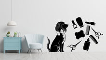 Load image into Gallery viewer, Dog Groomer Wall Decal – Grooming Wall Decor, Fun &amp; Stylish Decor for Pet Grooming Salons, Dog Spas, and Pet Care Businesses 554LU