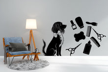 Load image into Gallery viewer, Dog Groomer Wall Decal – Grooming Wall Decor, Fun &amp; Stylish Decor for Pet Grooming Salons, Dog Spas, and Pet Care Businesses 554LU