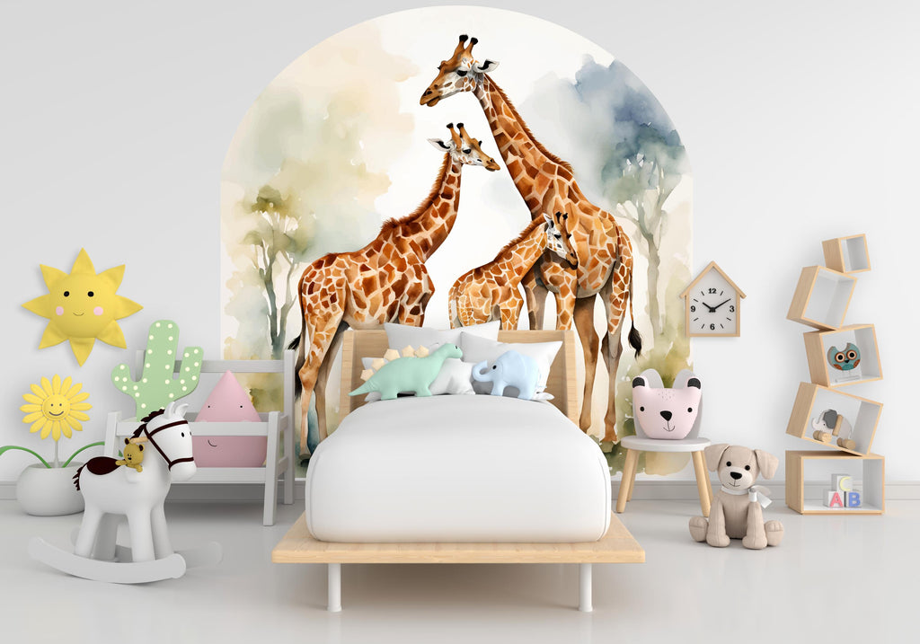 Giraffe Wall Decal, Giraffe Wall art, Nursery Bed Arch Sticker, Hedboard Wall Decal, Arch Wall Decal, Arch Wall Decal Sticker 535LU