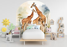 Load image into Gallery viewer, Giraffe Wall Decal, Giraffe Wall art, Nursery Bed Arch Sticker, Hedboard Wall Decal, Arch Wall Decal, Arch Wall Decal Sticker 535LU