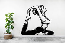 Load image into Gallery viewer, Yoga Wall Decal, Girl Yoga Wall Sticker, Yoga Wall Art, Yoga Wall Art Decor, Yoga Studio Wall Decal, Gym Wall Sticker Meditation 537RS