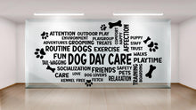 Load image into Gallery viewer, Dog Daycare Word Cloud Wall Decal - Perfect for Pet Lovers, Dog Care Centers - Dog Groomer Wall Decal – Grooming Wall Decor 559LU