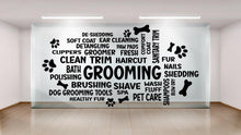 Load image into Gallery viewer, Grooming Wall Decal – Grooming Wall Decor, Fun &amp; Stylish Decor for Pet Grooming Salons, Dog Spas, and Pet Care Businesses, Dog Groomer 560LU