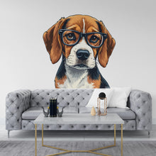 Load image into Gallery viewer, Beagle Dog wall decal Dog decor Dog Beagle Dog wall art Decal The Dog Lover Animals Dog Wall Bathroom Wall Decals Stickers Vinyl 098DE