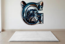 Load image into Gallery viewer, Customizable Letter 3D French Bulldog Sticker | Personalized Vinyl Decal for Cars, Walls, or Laptops | Dog Lover Gift and Home Decor Vn118