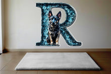 Load image into Gallery viewer, Customizable Letter 3D German Shepherd Vinyl Decal | Personalized Sticker for Wall, Laptop, or Car | Perfect Gift for Dog Enthusiasts Vn119