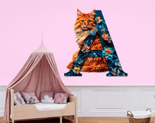 Load image into Gallery viewer, Custom 3D Cat Vinyl Decal | Personalized Letter Sticker for Car, Wall, and Laptop | Perfect Gift for Cat Lovers Vn123