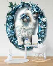 Load image into Gallery viewer, Fluffy Cat 3D Vinyl Sticker | Personalized Cat Letter Decal for Walls, Cars, and Laptops | Unique Pet Lover Gift &amp; Decor Vn125