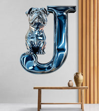 Load image into Gallery viewer, 3D Bulldog Vinyl Sticker | Customizable Letter Decal for Cars, Walls, and Window | Unique Dog Lover Gift &amp; Home Decor Vn127