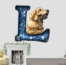 Load image into Gallery viewer, Golden Retriever 3D Vinyl Sticker | Personalized Letter Decal for Wall, Laptop, and Car | Custom Dog Retriever Lover Gift &amp; Home Decor Vn128