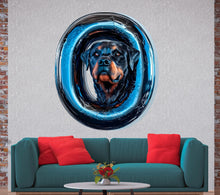 Load image into Gallery viewer, 3D Rottweiler Vinyl Sticker | Personalized Letter Decal for Cars, Walls, and Laptops | Custom Rottweiler Dog Decal Lover Gift &amp; Decor Vn130