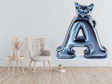 Load image into Gallery viewer, Siamese Cat 3D Vinyl Sticker | Personalized Letter Decal with Cat for Walls, Cars, and Laptops | Pet Lover Gift | Siamese Vinyl Decal Vn133
