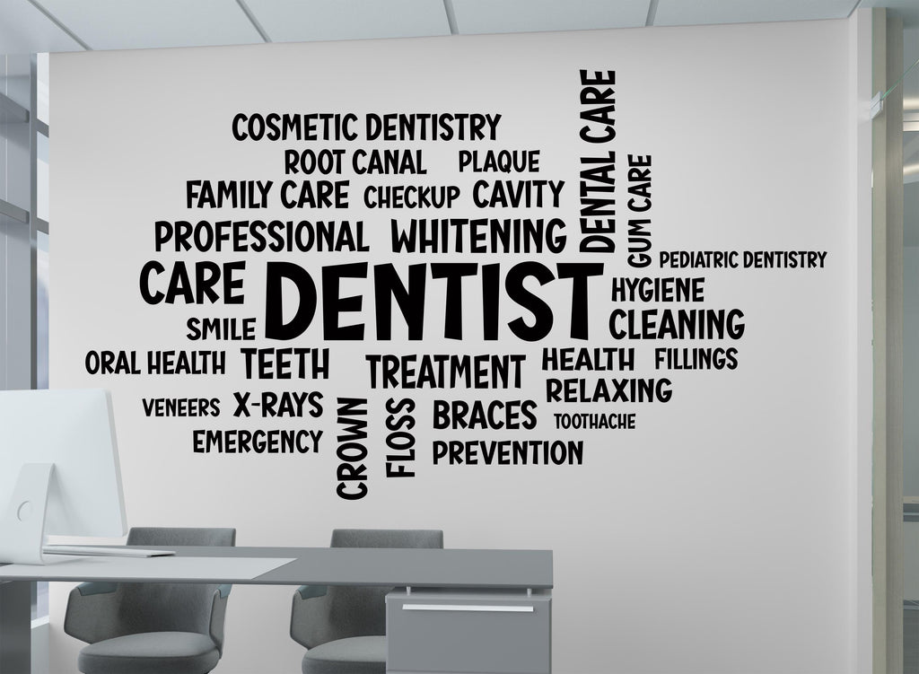 Dental Care Wall Decal Teeth Wall Decal Teeth Wall Sticker Dental Wall Decal Dental Wall Art Window Wall Sticker Dentist Office Decor 570LU