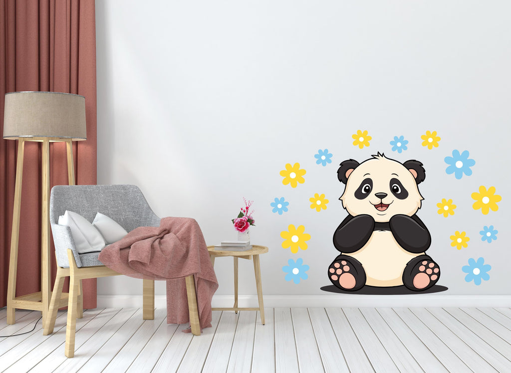 Panda Wall Decal, Panda Head Wall Art, Panda Room Wall Decor Panda Room Wall Sticker Panda Wall Decor Animals Stickers Panda Lover 571LU