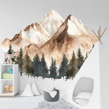 Load image into Gallery viewer, Mountain Vinyl Wall Decal – Forest Wall Decor – Peel and Stick Waterproof Stickers for Adventure and Nature Lovers – Handmade Gift Vn032