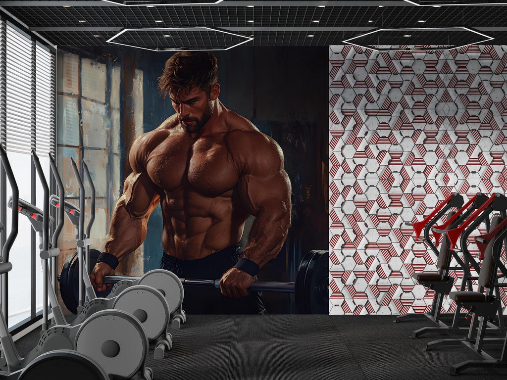 Gym Wallpaper, Inspirational Gym Wallpaper, Gym Wall Decal, Gym Wall Sticker, Gym Wall Decor Gym Wall Art Unique Gym Decor Coolest Gym vn039