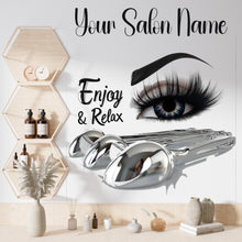 Load image into Gallery viewer, Personalized 3D Spa and Lashes Salon Decal, Customizable Busnees Sticker, Spa Salon Decal, Your Business Name Decal, Spa Sticker, Spa decor