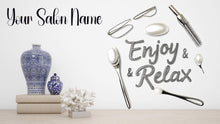 Load image into Gallery viewer, Personalized 3D Spa and Lashes Salon Decal, Customizable Busnees Sticker, Spa Salon Decal, Your Business Name Decal, Spa Sticker, Spa decor