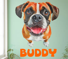 Load image into Gallery viewer, Boxer Personalized Wall Decal, Boxer Customized Wall Sticker, Boxer Vinyl Decal, Boxer Dog Name Decal, Boxer Dog name Sticker vn054