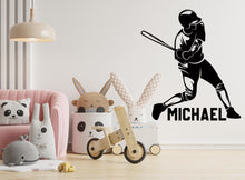 Load image into Gallery viewer, Baseball wall decor, Baseball Wall Decal Sport Vinyl, Baseball stickers, Boys Passion, Goal Wall Art, Wall Stickers, Kids Room Decor 574LU