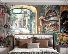 Load image into Gallery viewer, Fancy Shopping Wallpaper, Fasion Wallpaper, Fashion Decal, Fashion Sticker, Girly Fashion Wallpaper, French Style Wallpaper Wall Art vn061