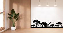 Load image into Gallery viewer, Safari Animals Wall Border Wall Decal, Scallop Decals, Savannah Wall Decor Decal, Boho Nursery, Safari Wall, Border Wall Decal 539LU