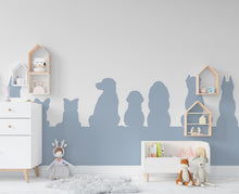 Load image into Gallery viewer, Dogs Wall Border Wall Sticker Decal, Scallop Decals, Dogs Wall Decor Decal, Boho Nursery, Dog Wall, Border Wall Decal 540LU