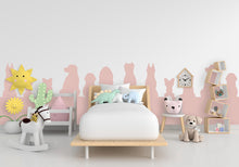 Load image into Gallery viewer, Dogs Wall Border Wall Sticker Decal, Scallop Decals, Dogs Wall Decor Decal, Boho Nursery, Dog Wall, Border Wall Decal 540LU