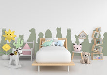 Load image into Gallery viewer, Dogs Wall Border Wall Sticker Decal, Scallop Decals, Dogs Wall Decor Decal, Boho Nursery, Dog Wall, Border Wall Decal 540LU