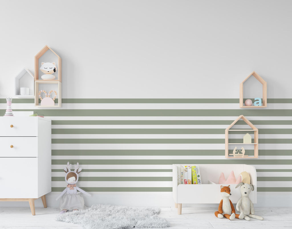Lines Wall Decal, Thin Stripes Sticker, Half Wall Decor, Nursery Kids Room Decal, Boho Stripes Straight Stripes Sticker, Dorm Room 542LU