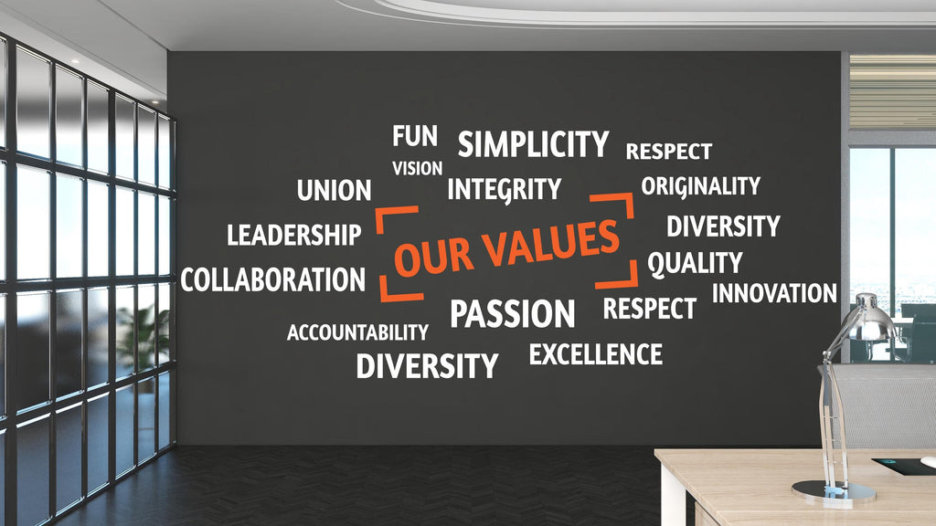 Our Vision Word Cloud Wall Decal - Inspirational Quote Office Decor, Motivational Wall Art, Customizable Design for Office 577LU