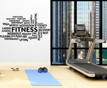 Load image into Gallery viewer, Workout Vinyl Gym Wall Decal, Inspirational Words, Gym Decal, Fitness Collage, Gym Wall Art Gym Decor Gym Wall Decor Motivational Art 578LU